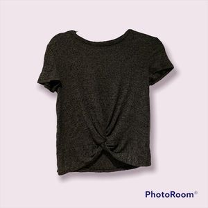 Soft tied front tee
